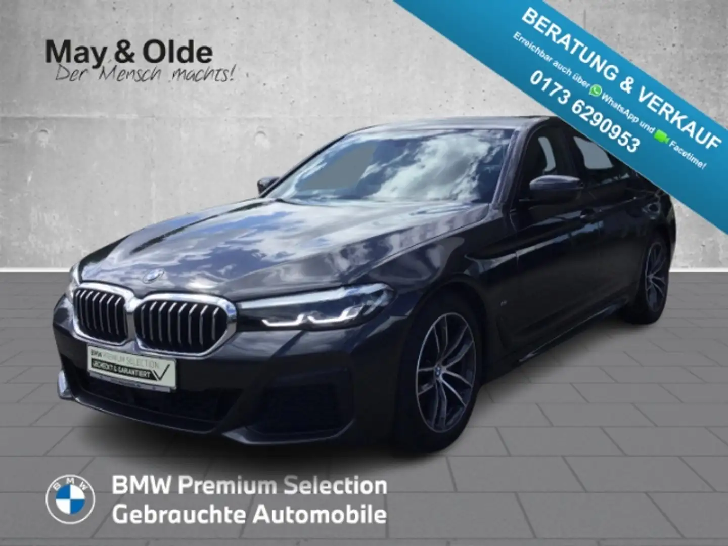 BMW 520 d Limousine Sportpaket HUD Navi LED ACC Apple CarP Grigio - 1