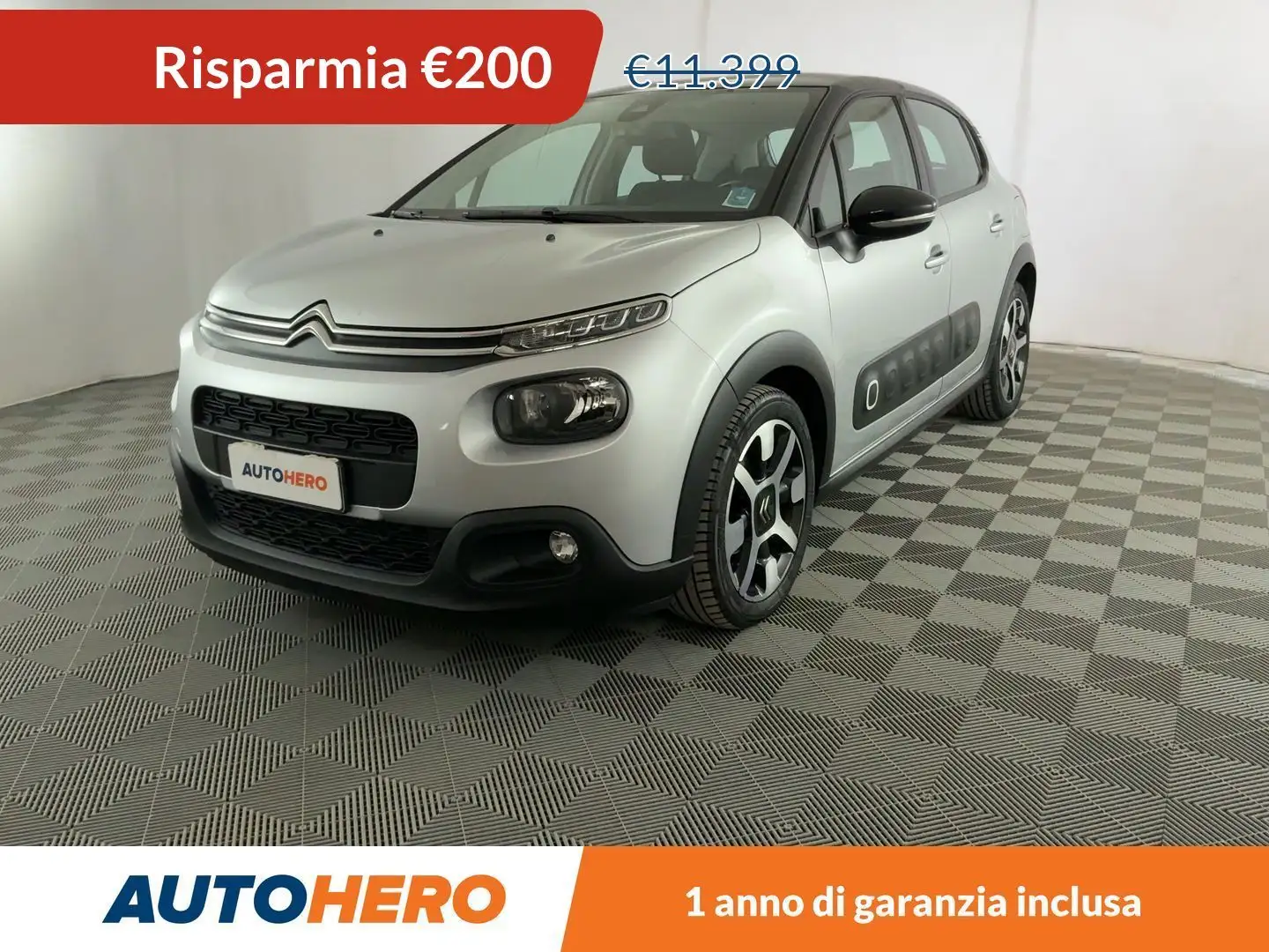 Citroen C3 1.6 Blue-HDi Shine Argent - 1