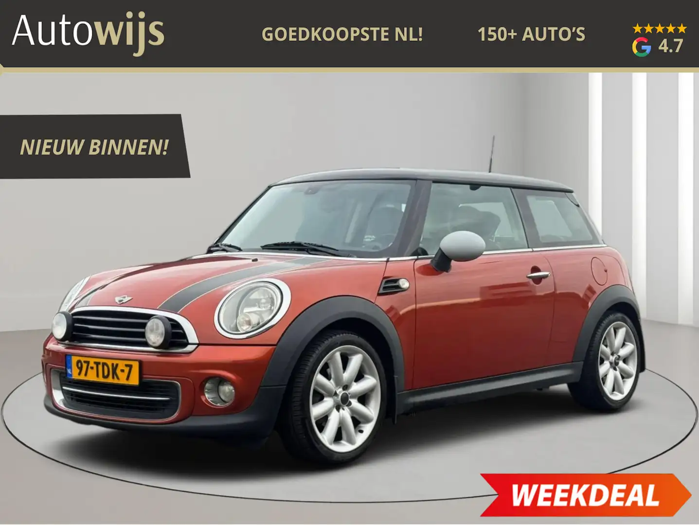MINI Cooper Mini 1.6 10 Years II|NAVI|LEDER|LM-VELG|H&K|Goed o Oranje - 1