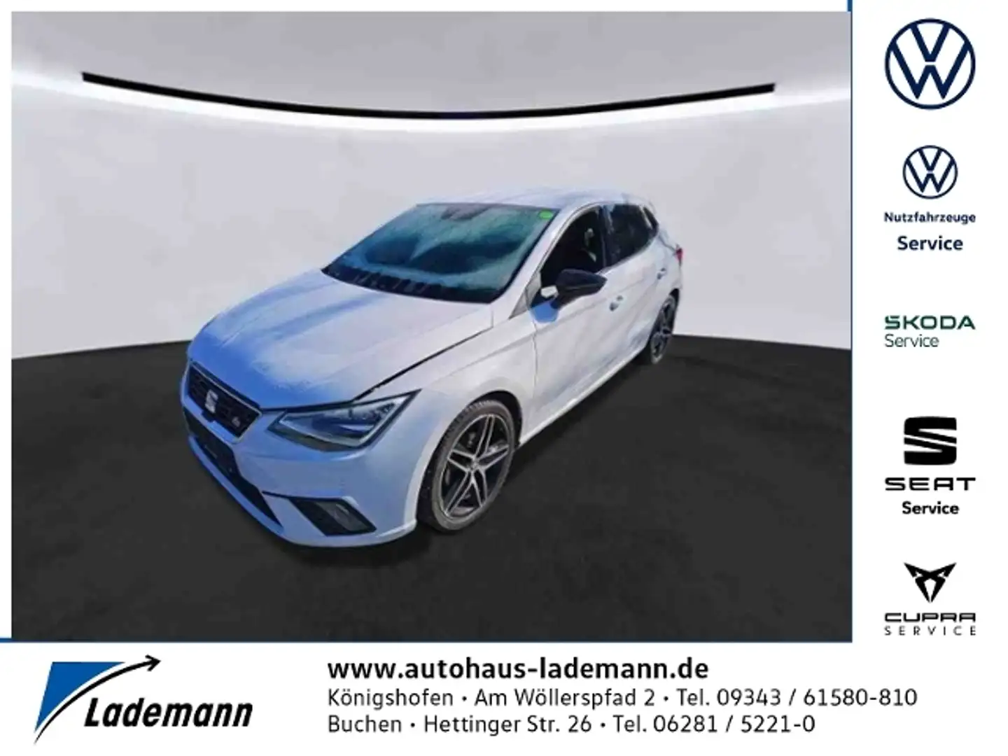 SEAT Ibiza 1.0 TSI FR LED+NAVI+KAMERA+TEMPOMAT+NEBELS Blanco - 1