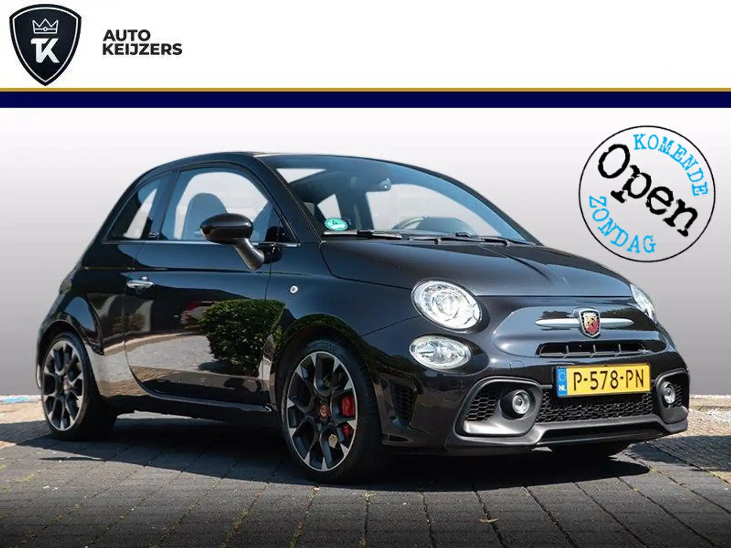 Fiat 500C Abarth 1.4 Navigatie PDC Abarth Ombouw Recaro Stoelen Bre Negru - 1