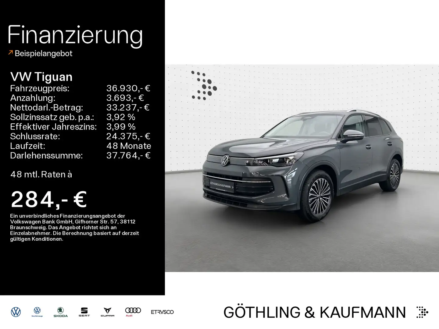 Volkswagen Tiguan 2.0 TDI DSG LIFE*AHK*KAMERA*LED*NAVI*KLIM Grijs - 1