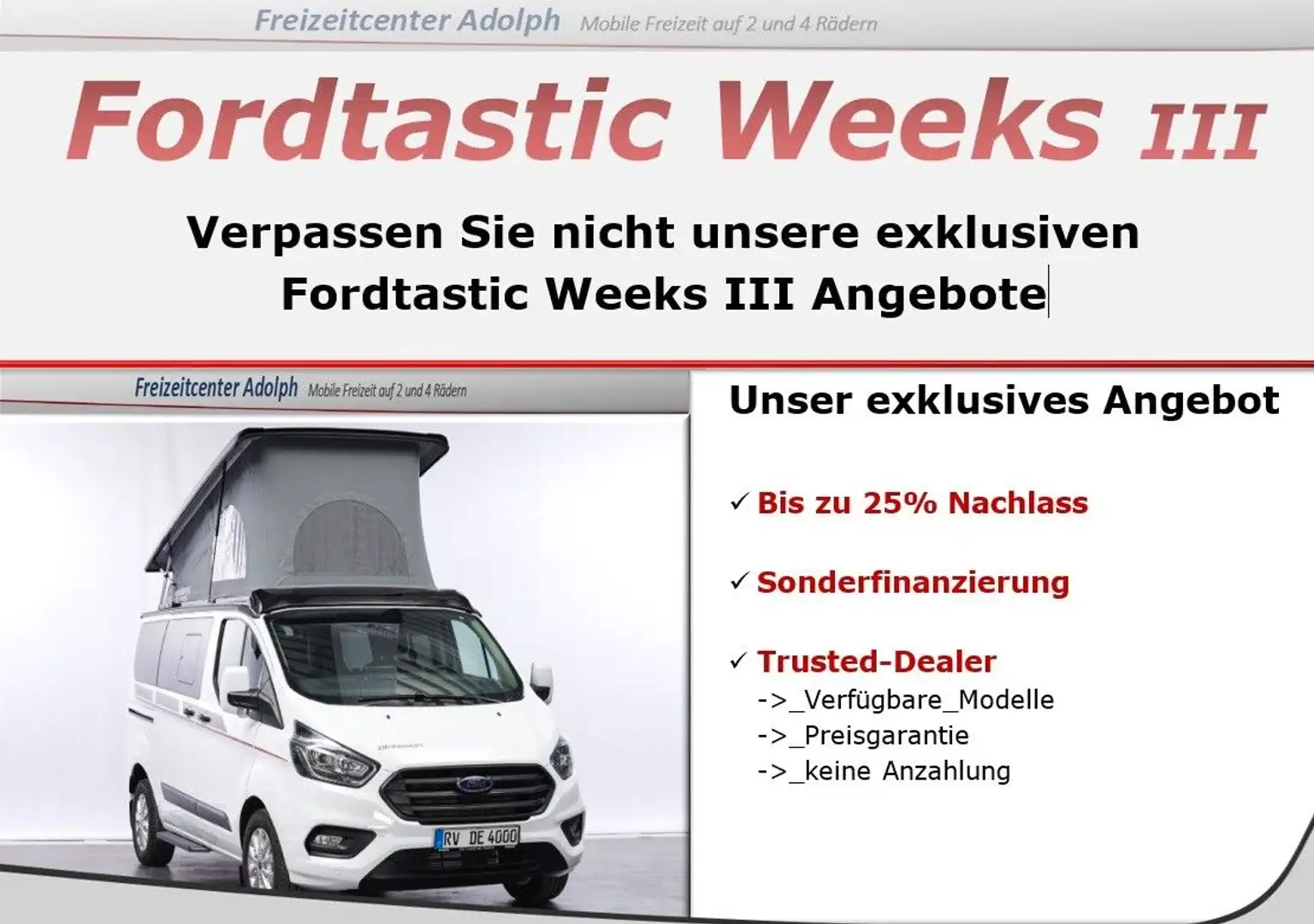 Dethleffs Globevan Camp One V 1 Fordtastic Weeks III Weiß - 2