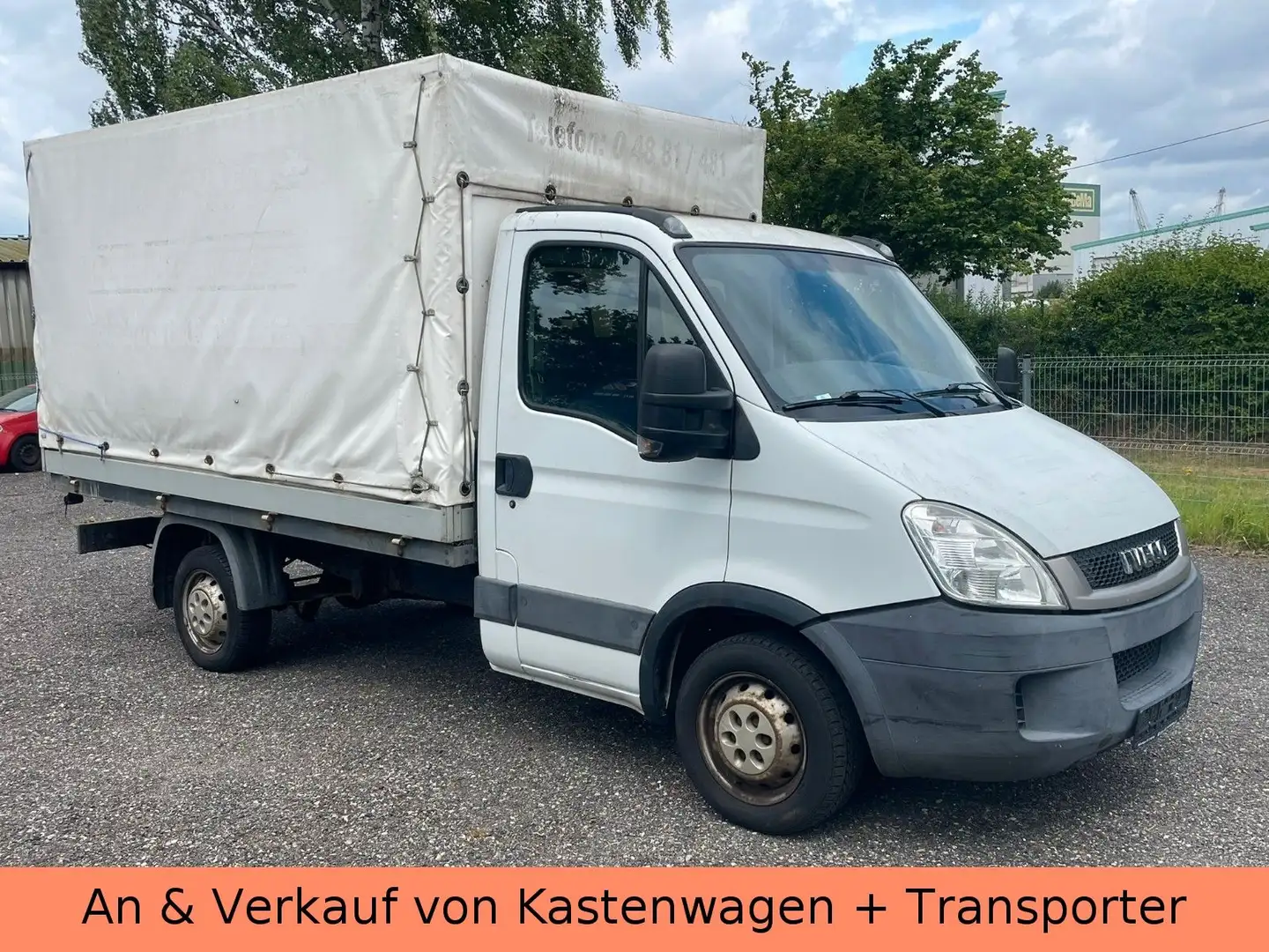 Iveco Daily Pritsche + Plane 29L10 mit AHK Weiß - 1