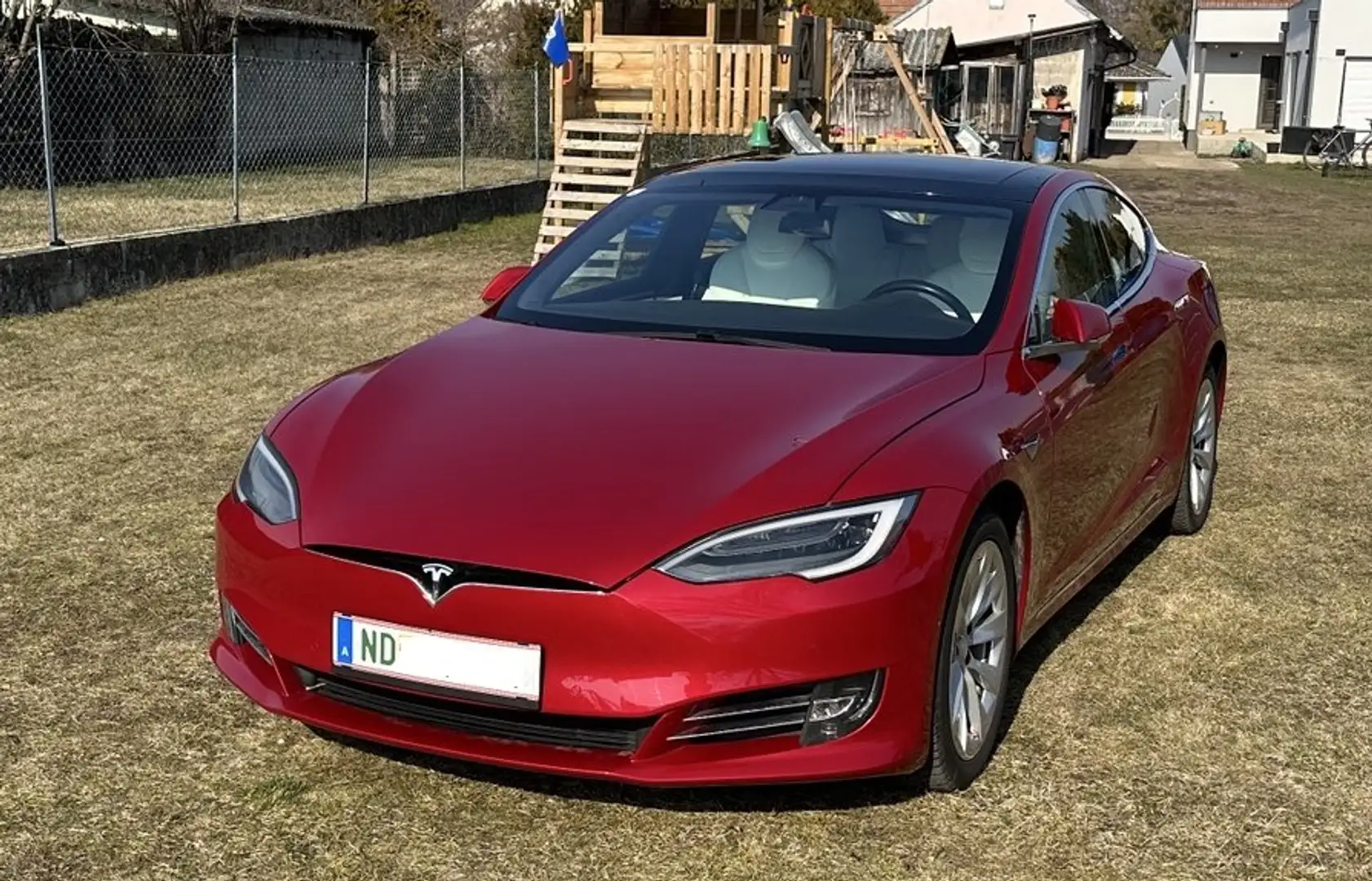 Tesla Model S 1 Jahr Batterie & Antriebsgarantie !! Model S 100D HW 3 mit Schiebedach Rot - 1