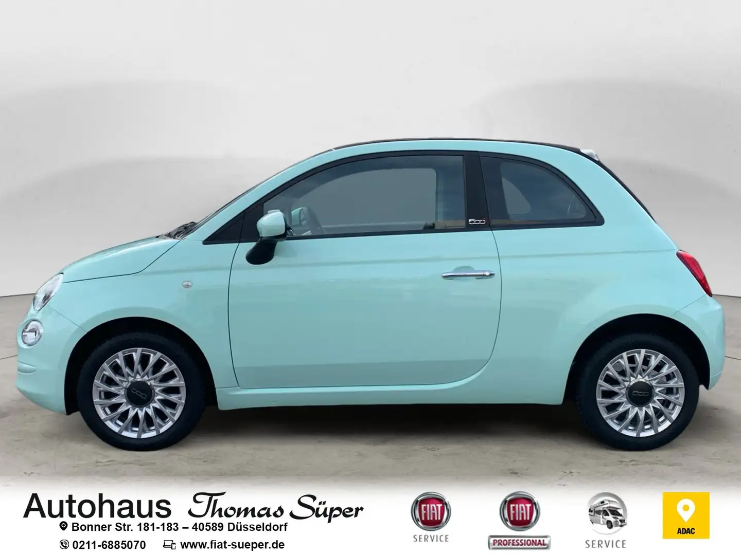 Fiat 500C Lounge Apple Android DAB+ Allwetter Grün - 2