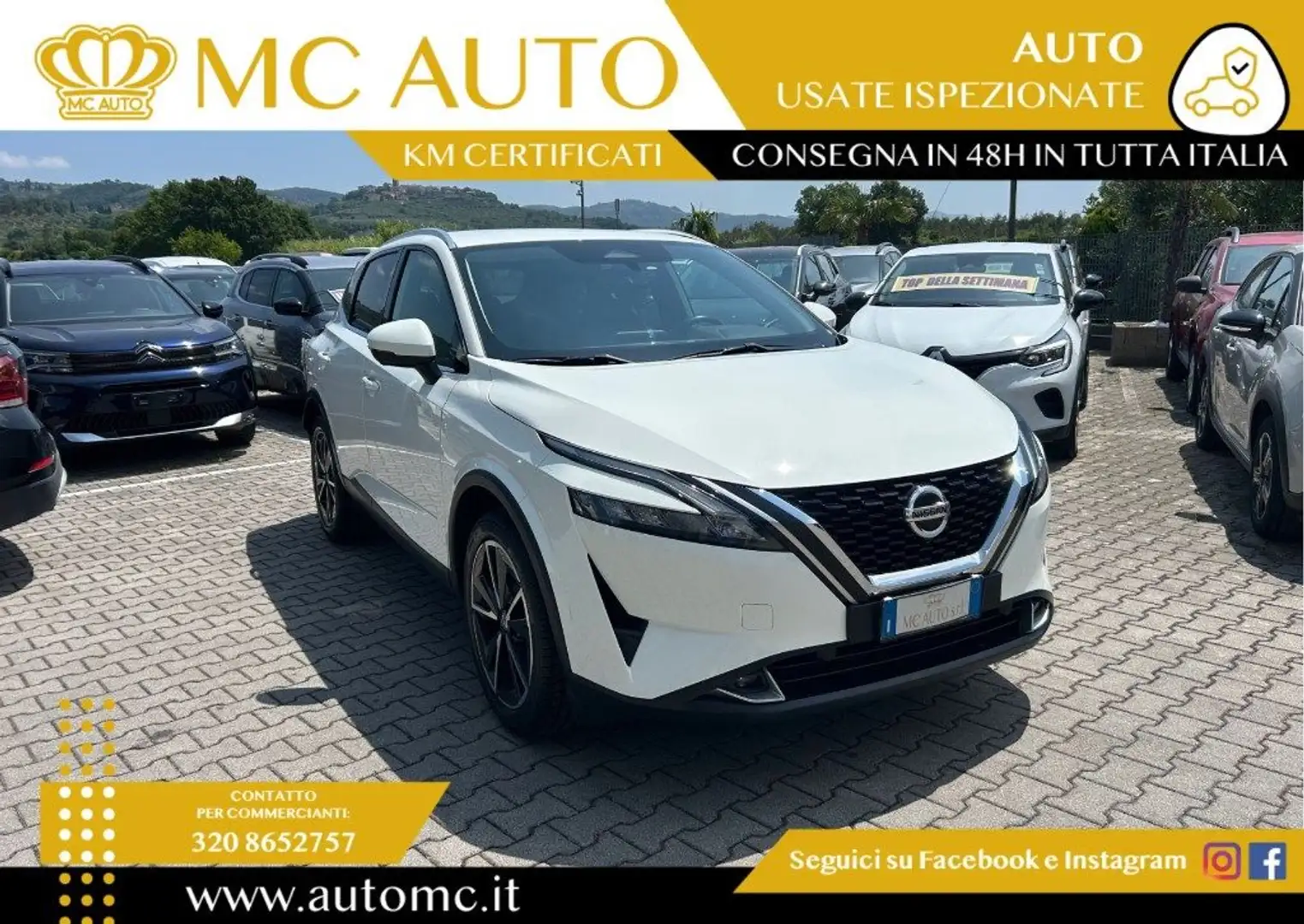 Nissan Qashqai MHEV 140 CV Tekna PROMO CON FINAZIAMENTO Weiß - 1