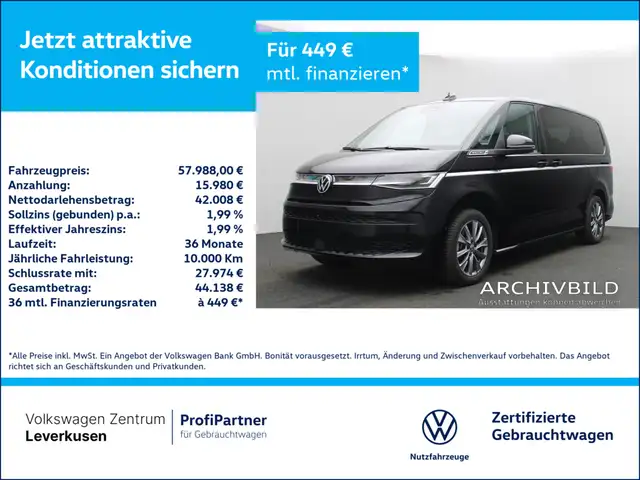 Volkswagen T7 Multivan eHybrid 4Motion Style lang 7 SITZER