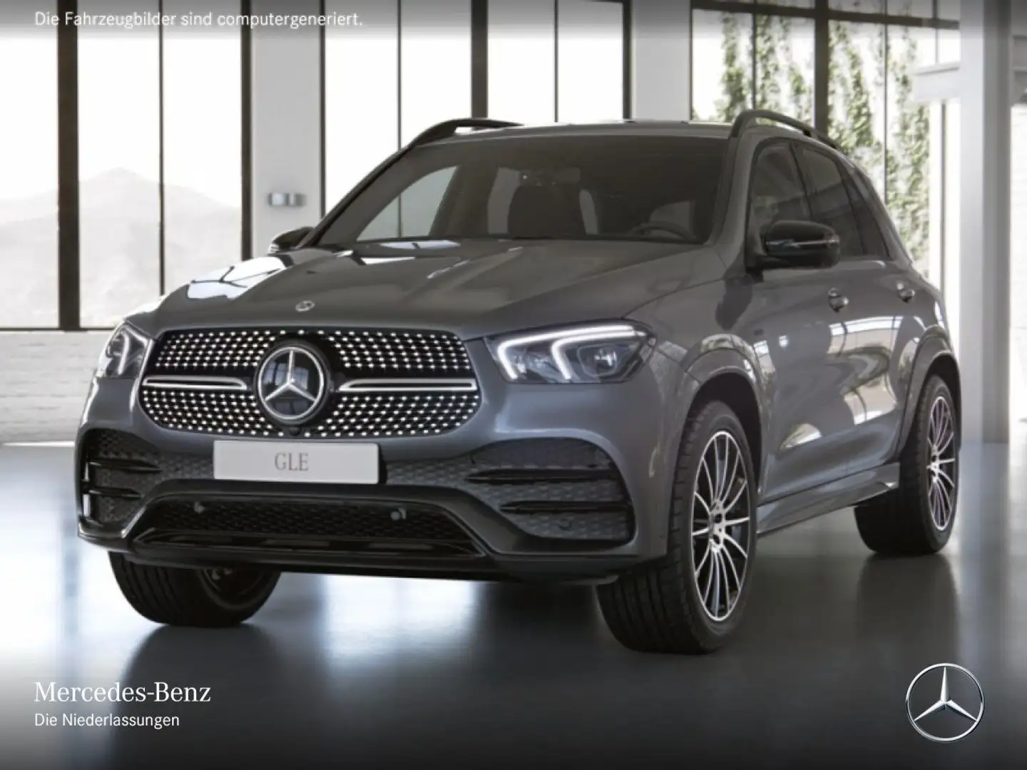 Mercedes-Benz GLE 350 de 4M AMG+NIGHT+360+MULTIBEAM+21"+SPUR+9G Grau - 2