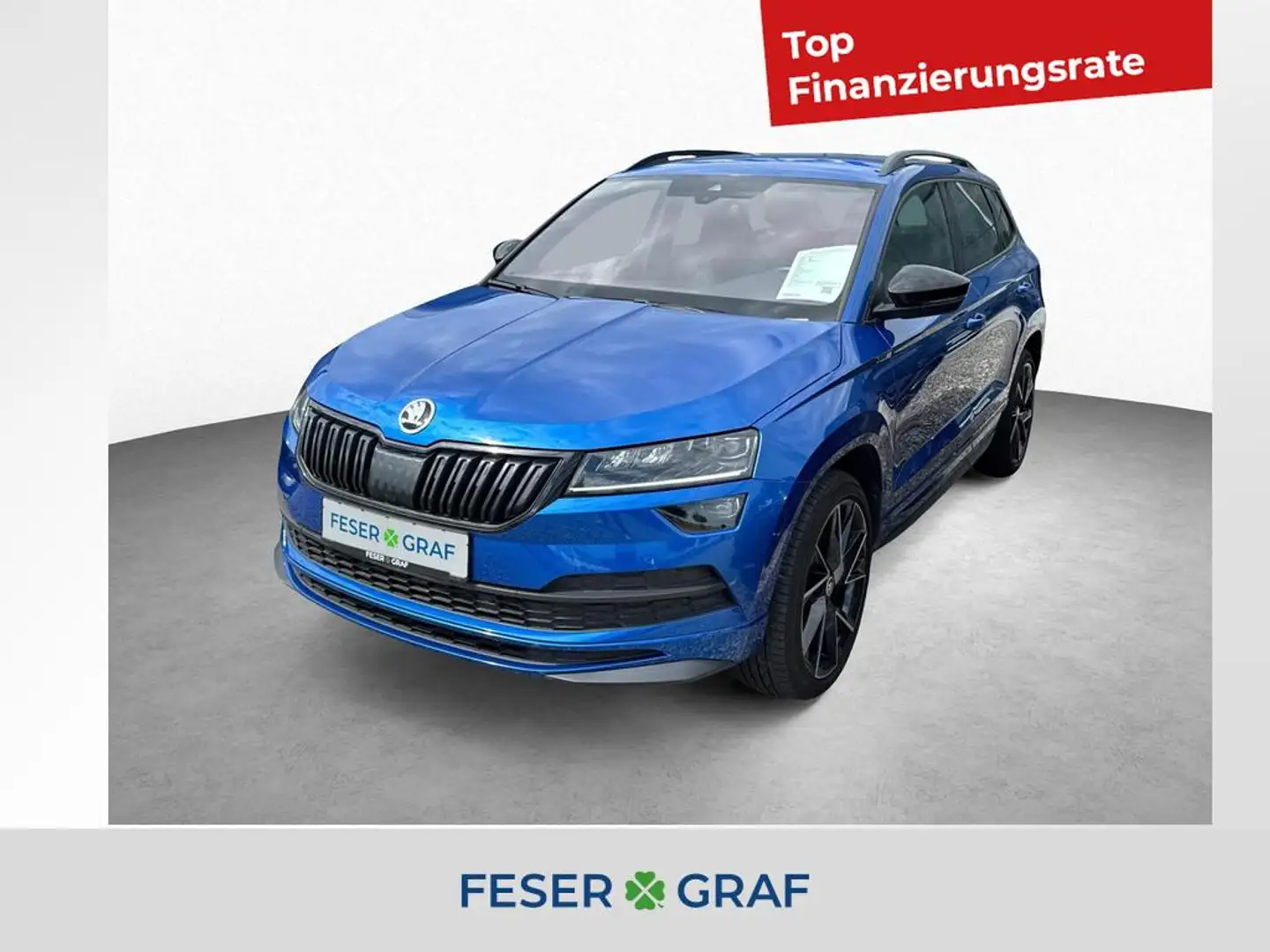 Skoda Karoq Sportline 2.0 TDI 7-DSG 4x4 *AHK*CANTON*NAVI*KAMER Blau - 1