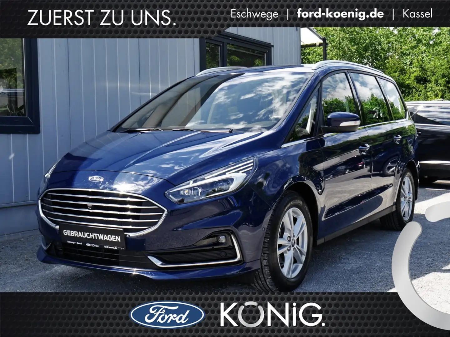 Ford Galaxy Titanium Auto+AHK+ParkAssist+Navi+KeyFree Navi Bleu - 1