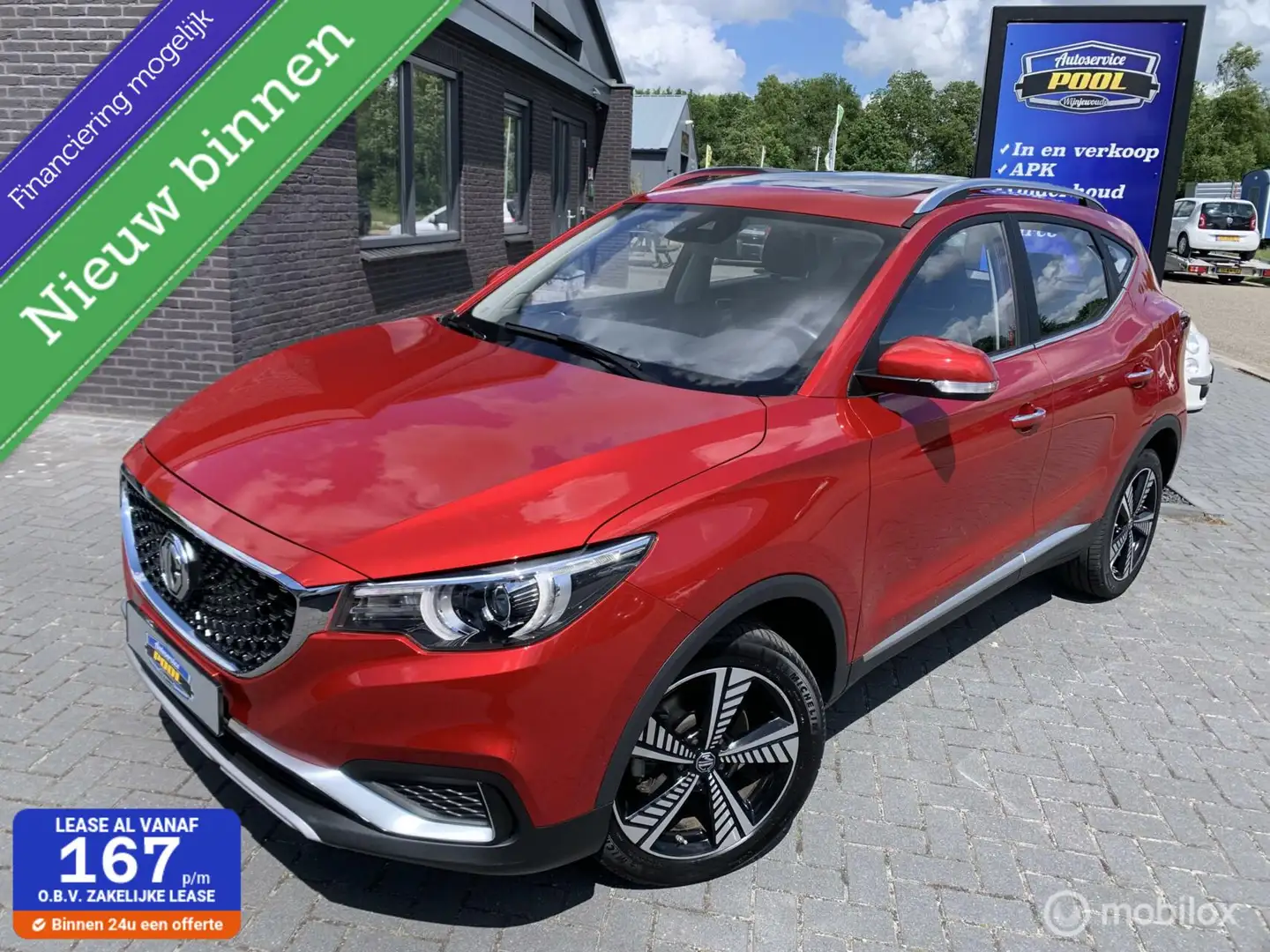 MG ZS EV Luxury 45 kWh|PANO|Keyless|Leer Rot - 1