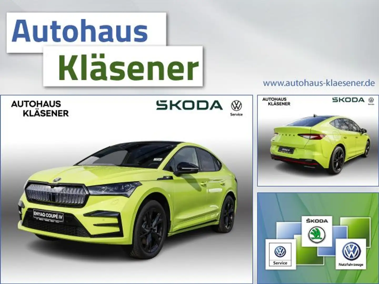 Skoda Enyaq Coupé RS Bluetooth Head Up Display Navi LED Vert - 1