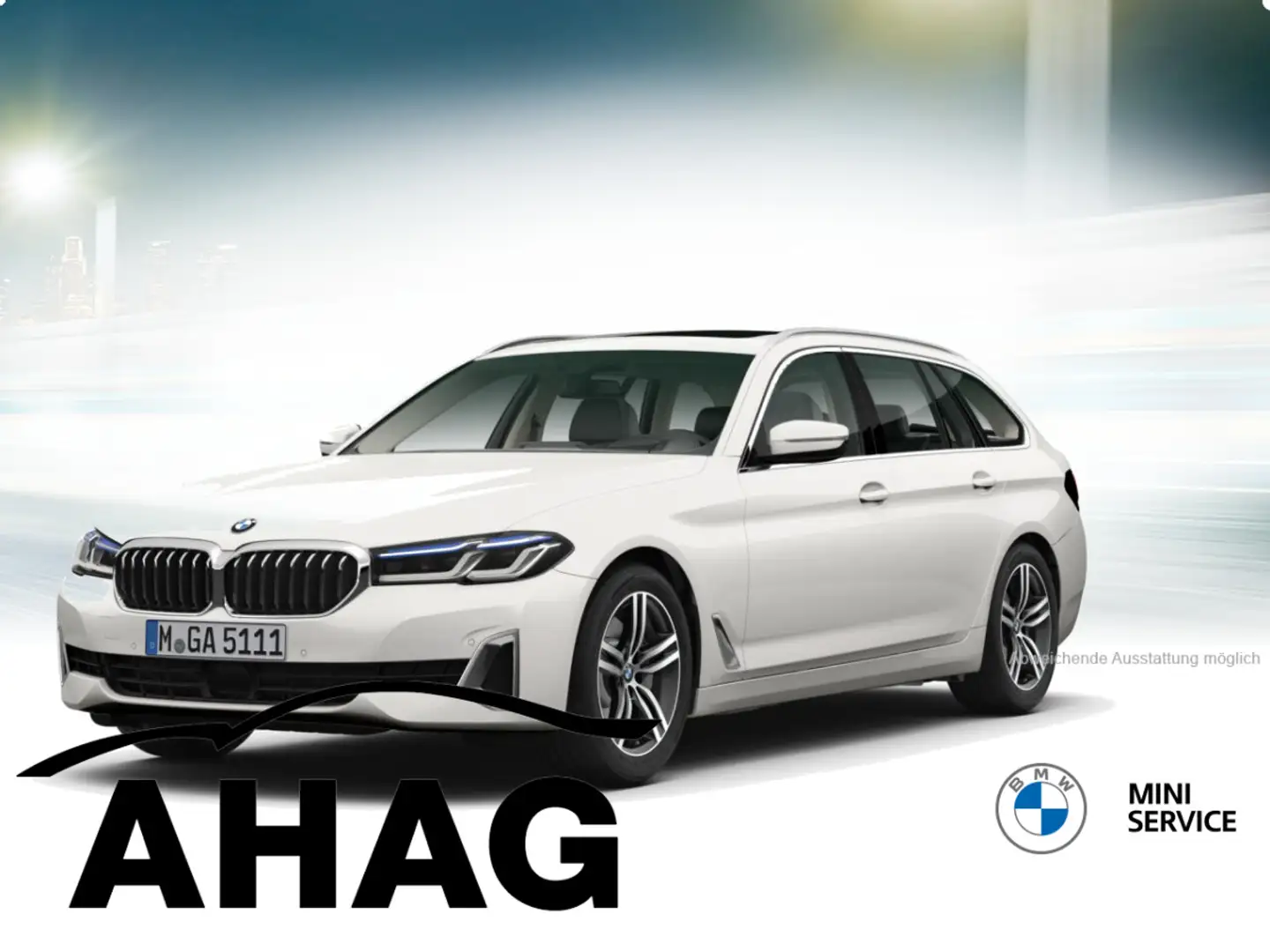 BMW 520 i Touring Luxury Line Innovationsp. Aut. PDC Weiß - 2