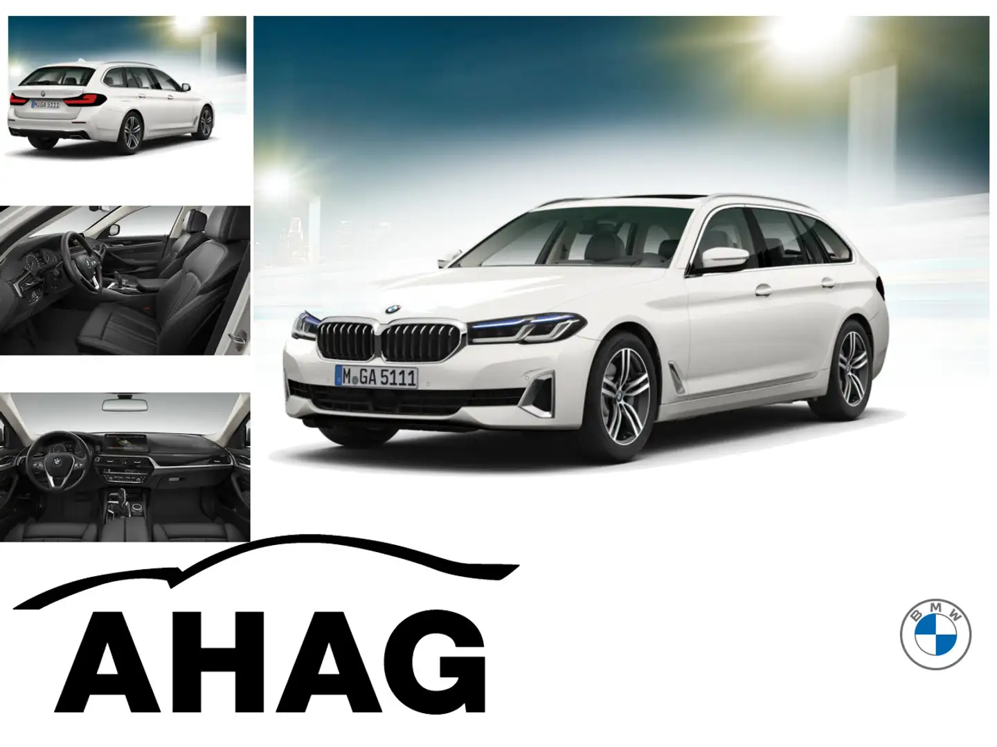 BMW 520 i Touring Luxury Line Innovationsp. Aut. PDC Weiß - 1