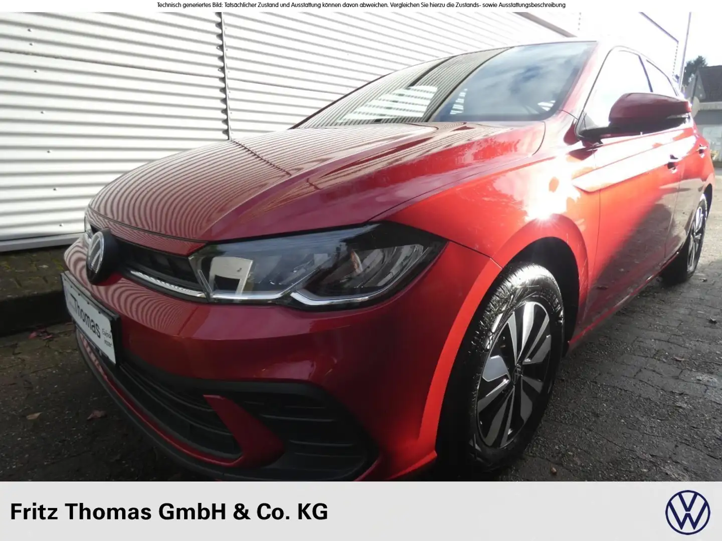 Volkswagen Polo 1.0 TSI DSG Move LED SHZ PDC ACC Klima Klima Rot - 2