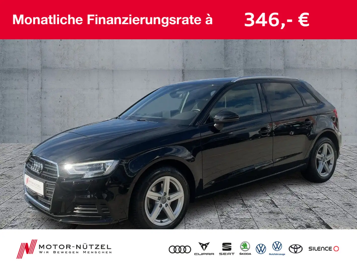 Audi A3 1.6TDI S-TR XEN+NAV+SHZ+RFK+MFL+MAL Schwarz - 1