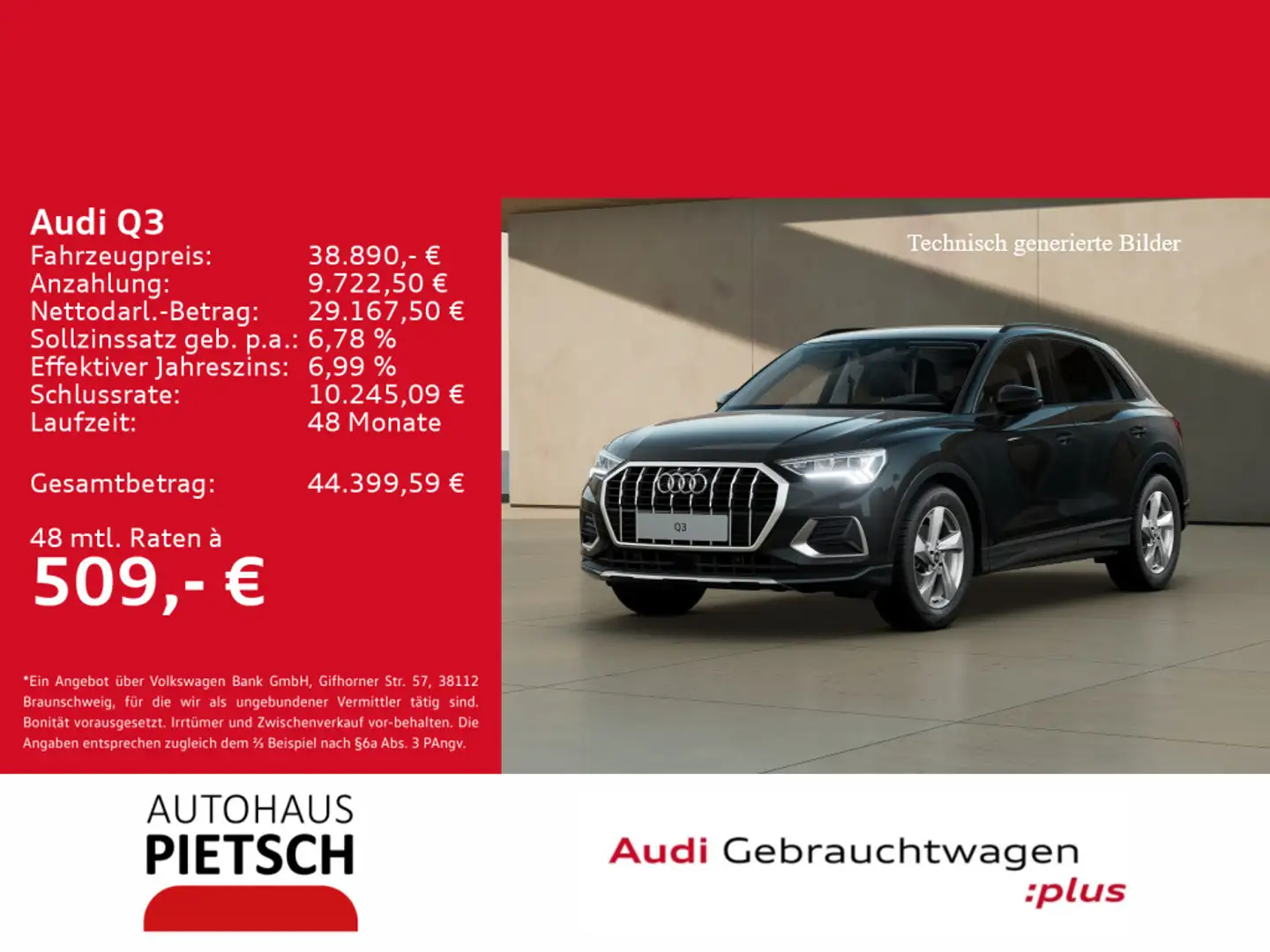 Audi Q3 35 TFSI advanced S-tronic Schwarz - 1