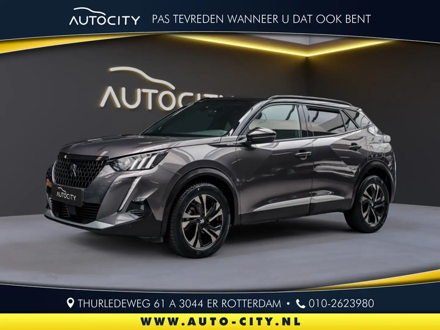 Peugeot 2008 2008 1.2 PureTech 130 GT Line l Camera l Groot nav Grijs - 1