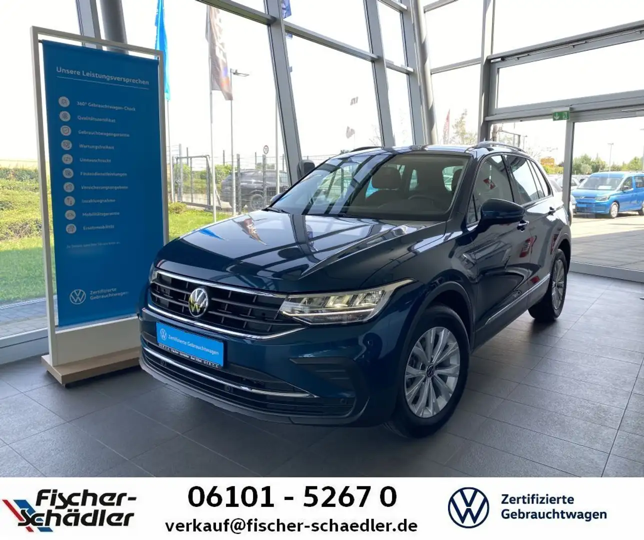 Volkswagen Tiguan Life 1.5TSI*DSG*LED*Navi*AHK*ergoSitze*Re Blau - 1