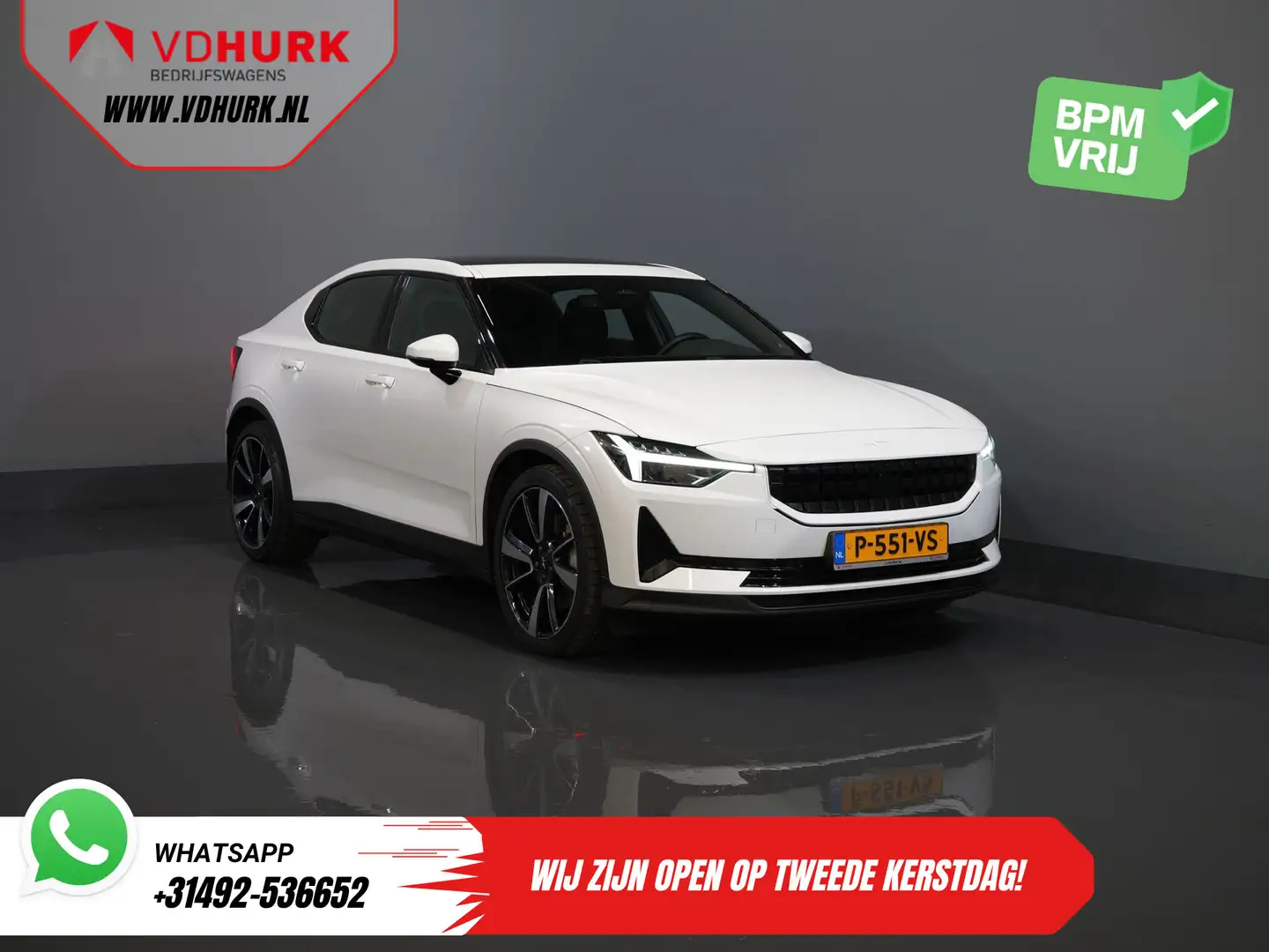 Polestar 2 Long Range 78 kWh 551 WLTP LED/ Adapt.Cruise/ Pano Blanc - 1