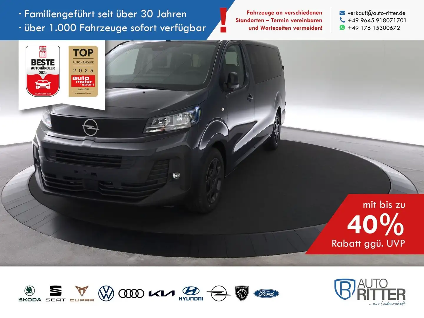 Opel Vivaro Doppelkabine Lang RFK|Navi|Carplay|Kli... Grau - 1