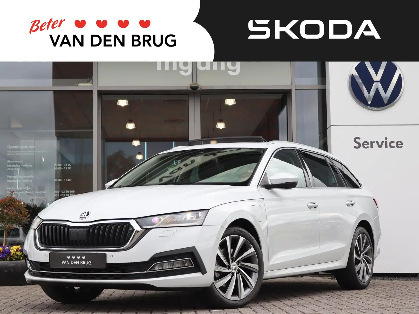 Skoda Octavia Combi 1.4 TSI 204 pk DSG iV PHEV Style | Panoramad Weiß - 1