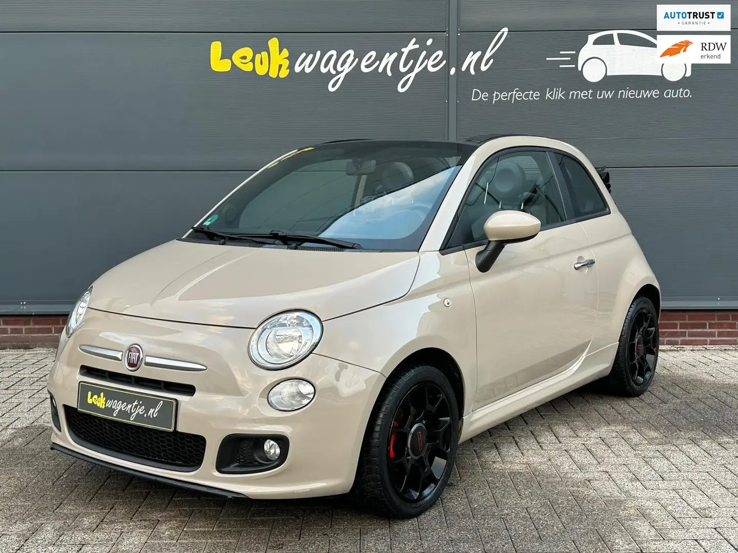 Fiat 500C 0.9 TwinAir Turbo 500S Cabrio 105 PK *leer *clima Bruin - 1