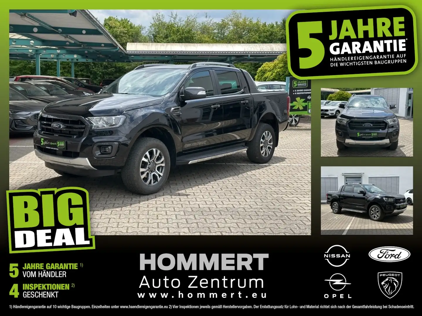 Ford Ranger DoKa 2.0 TDCi 4x4 Wildtrak *Standh*ACC*AHK Negru - 1