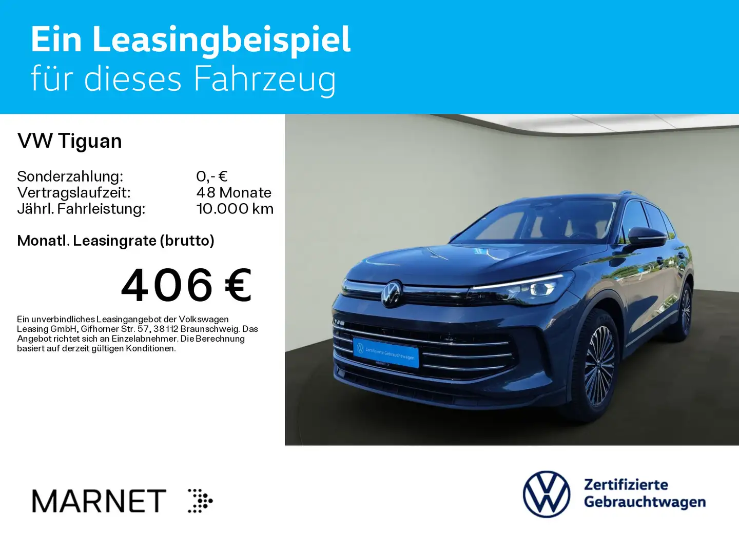 Volkswagen Tiguan 1.5 eTSI DSG Elegance* AHK* NAVI* HD MATR Grau - 2