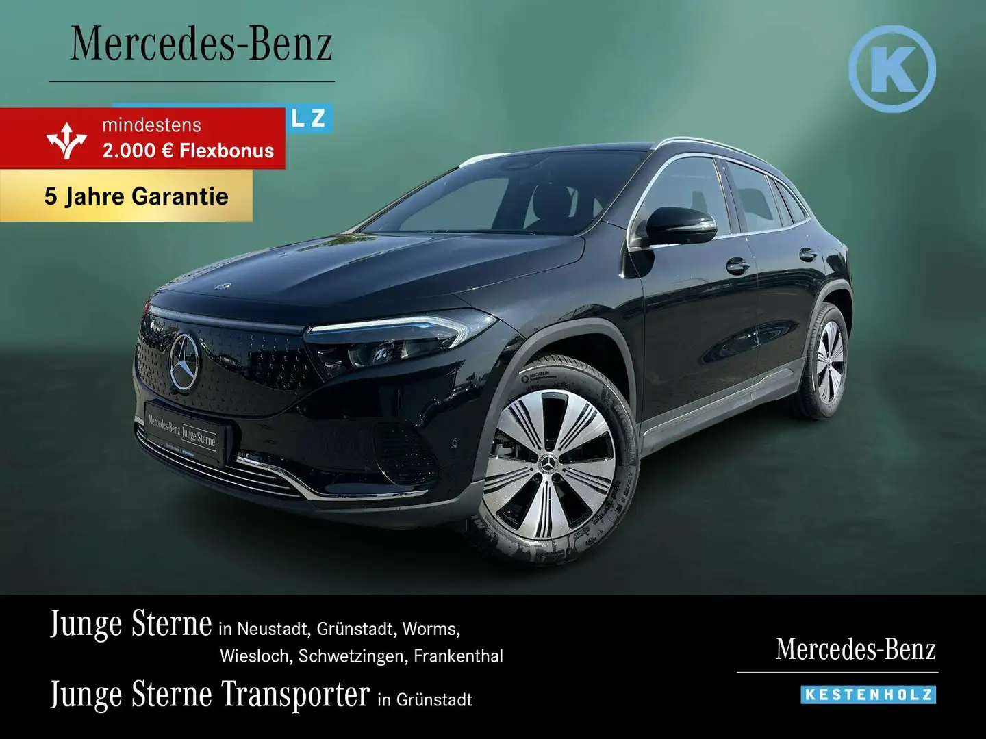 Mercedes-Benz EQA 300 EQA 300 4M PROGRESSIVE+360°+EASYPACK+LENKHZ+AMBI Schwarz - 1
