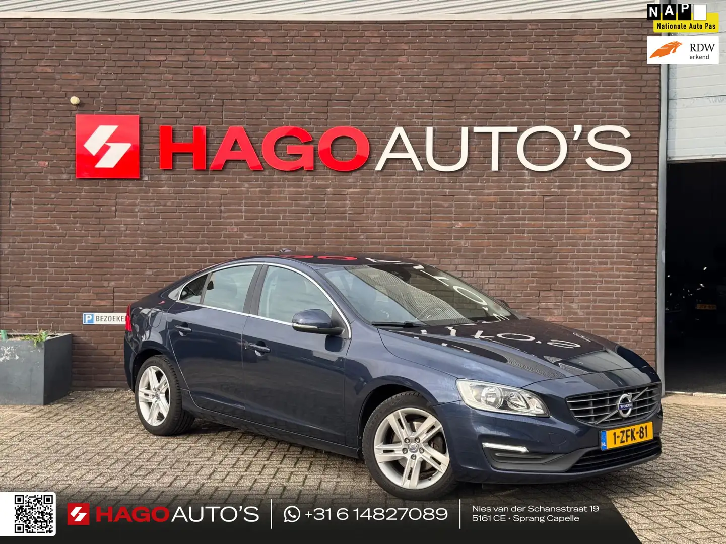 Volvo S60 2.0 D4 Momentum AUT | Navi | Cruise | Trekhaak | D Blau - 1