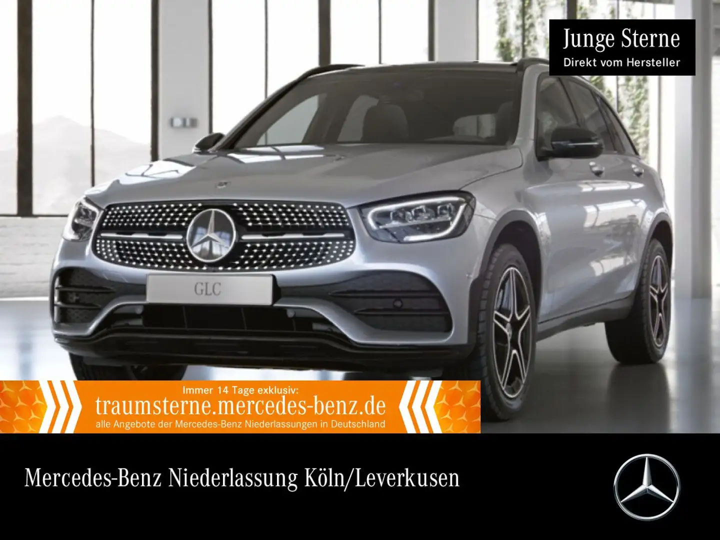 Mercedes-Benz GLC 300 e 4M AMG+NIGHT+PANO+AHK+LED+KAMERA+SPUR+9G Silber - 1