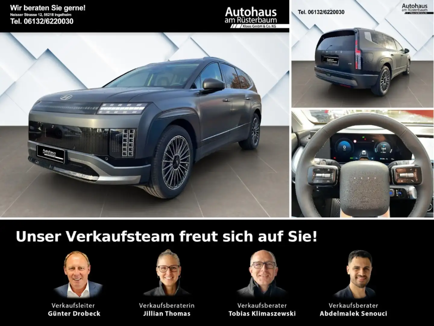 Hyundai IONIQ 9 Uniq 7-Sitzer (MY26) 110 kWh (428 PS) 4WD Performa Сірий - 1