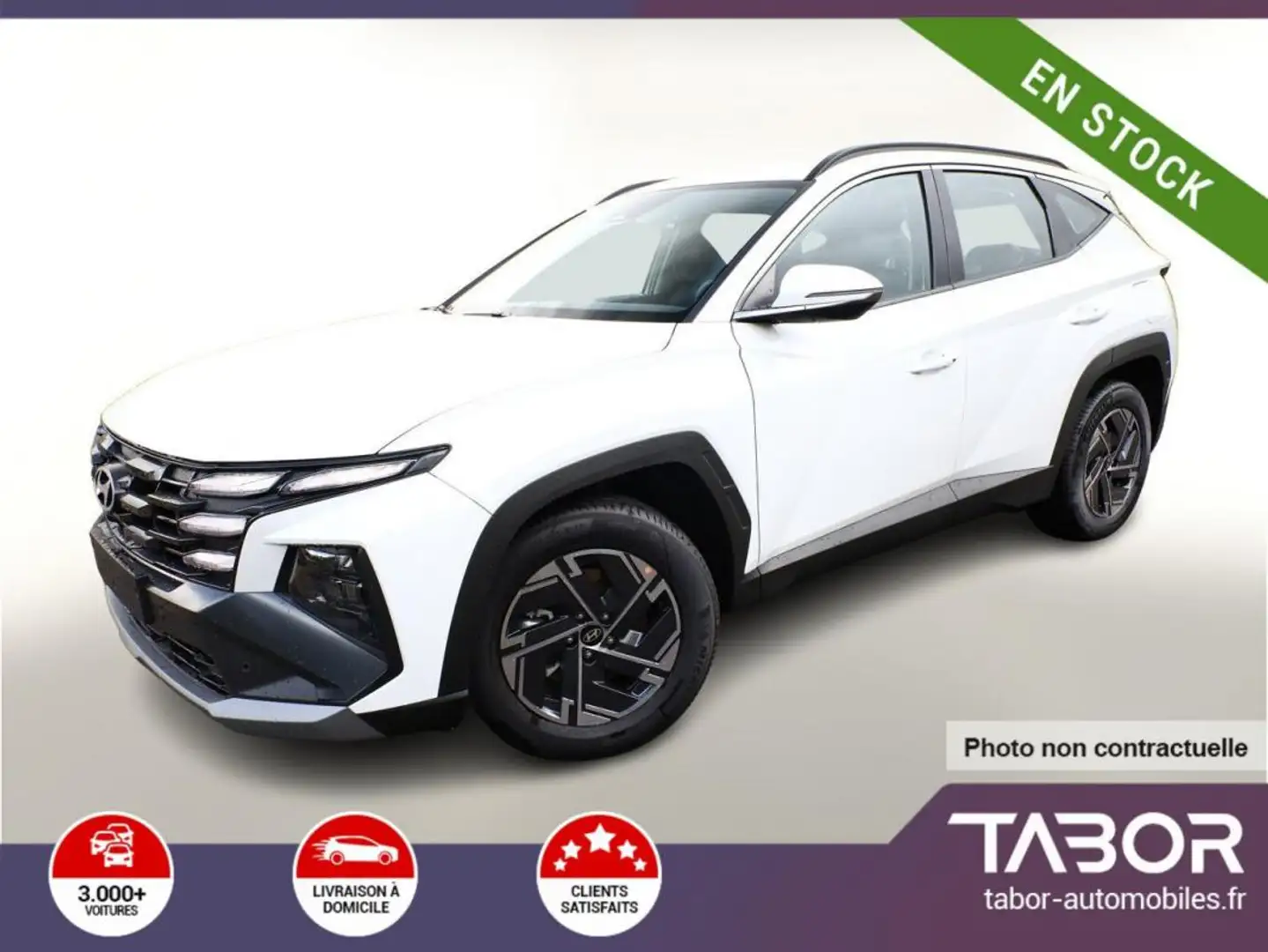 Hyundai TUCSON 1.6 HEV 215 DCT LED GPS cam PDC Blanc - 1
