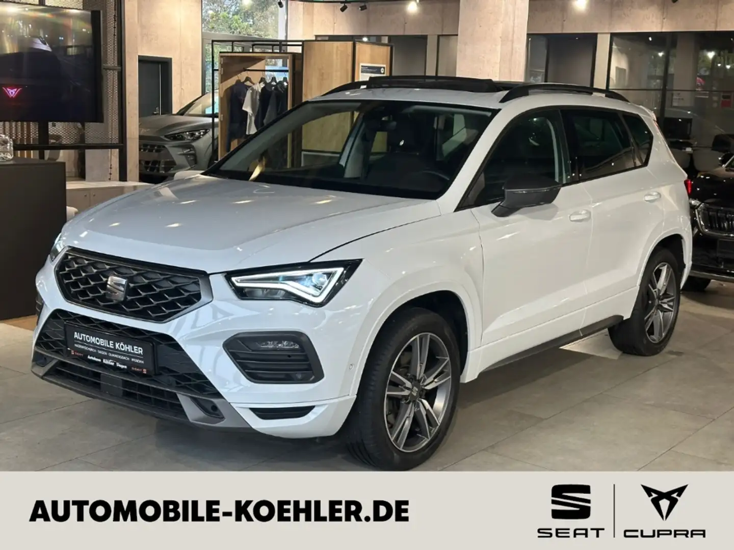 SEAT Ateca FR 4Drive 2.0 TDI AHK NAV LED ACC PANODACH Weiß - 1