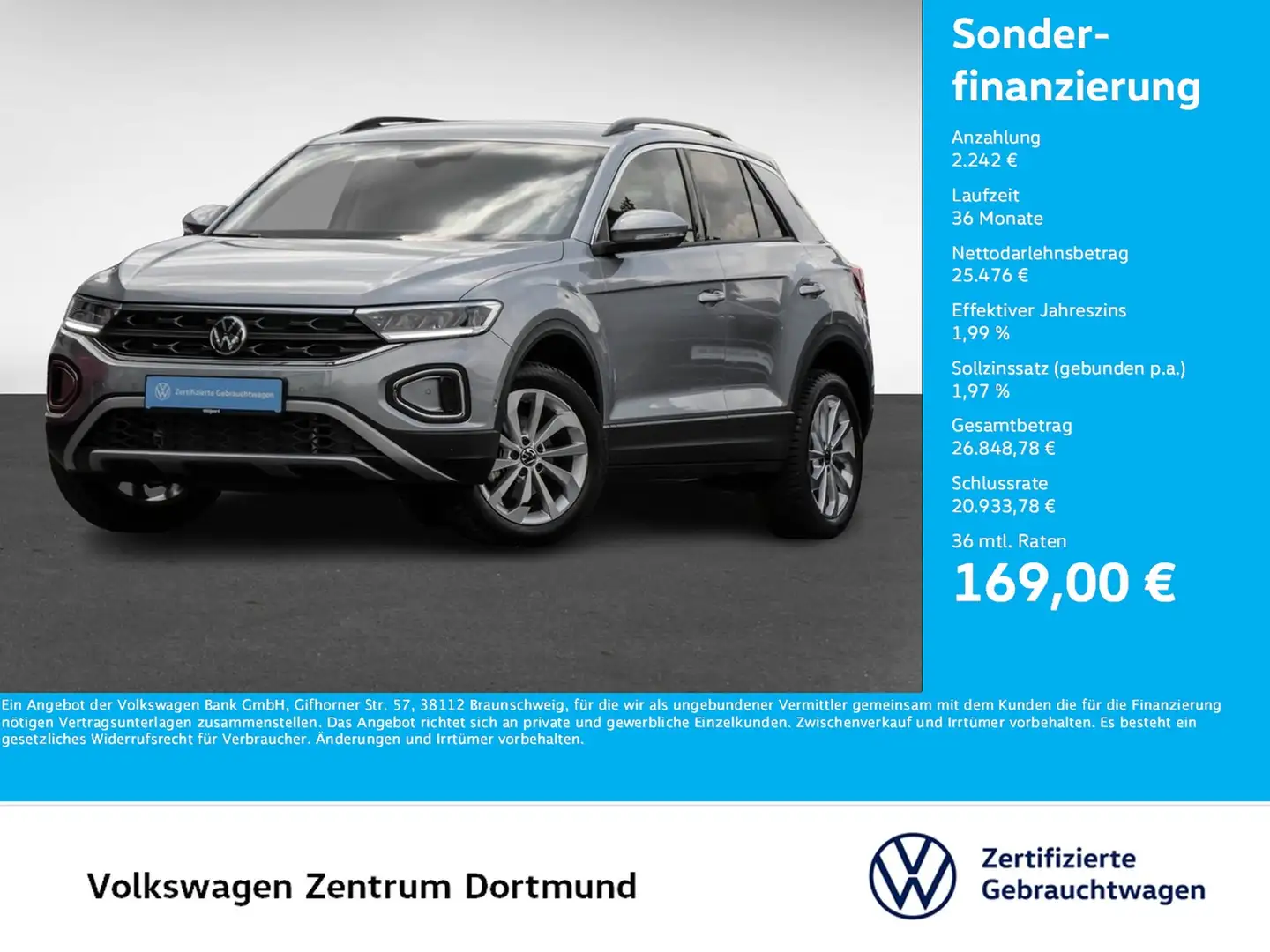 Volkswagen T-Roc 1.5 LIFE STANDHEIZ. CAM LM17 NAVI SITZHEIZ Zilver - 1