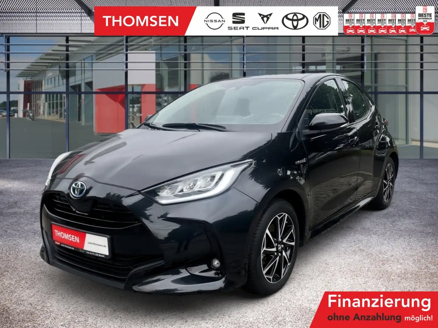 Toyota Yaris 1.5 Club Navi ACC AUT LED SpurH Kam. SHZ Zwart - 1