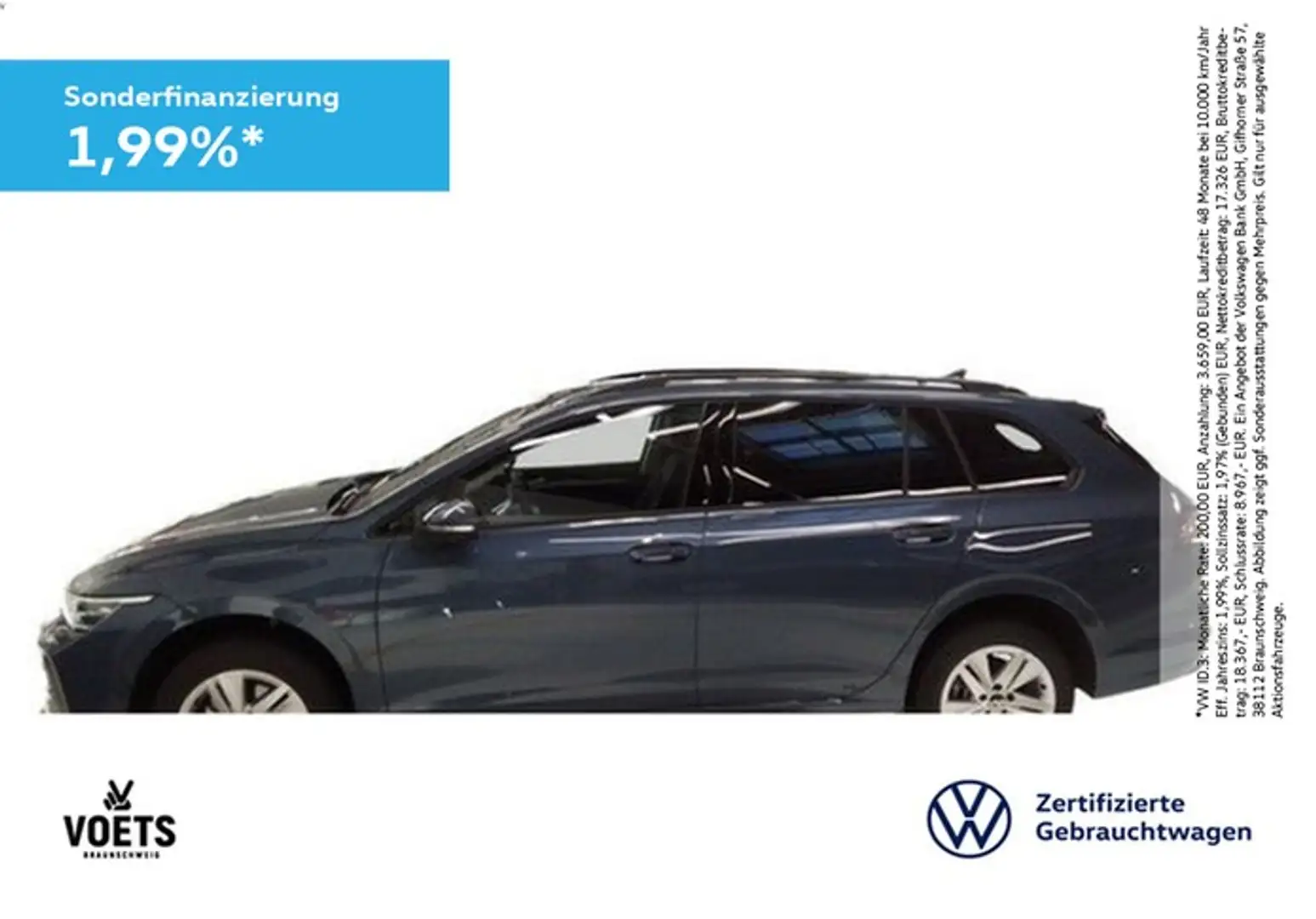 Volkswagen Golf VIII Variant Life 1.5 eTSI DSG Pano+STDHZ Niebieski - 1