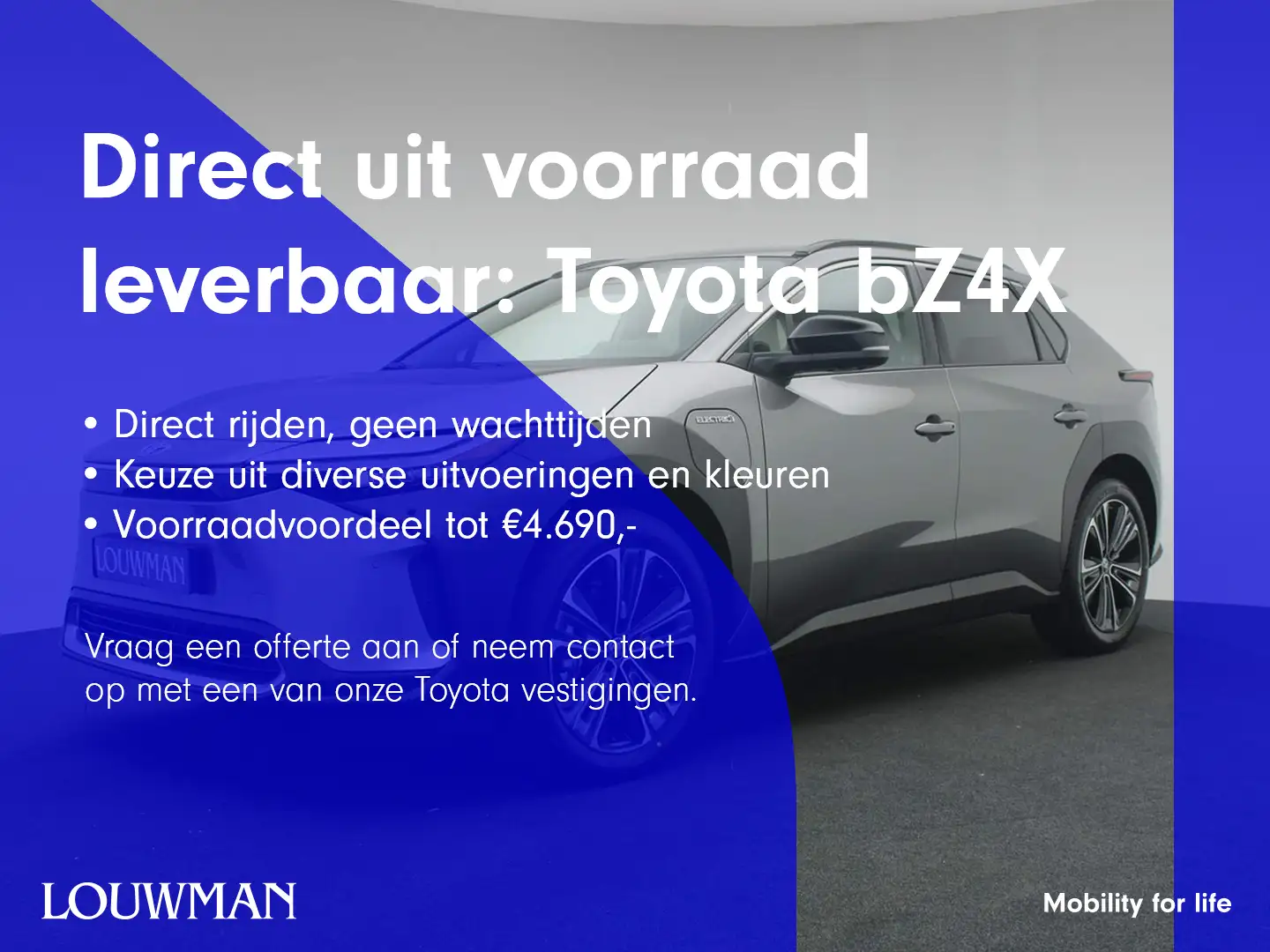 Toyota bZ4X Active 71 kWh Zwart - 1