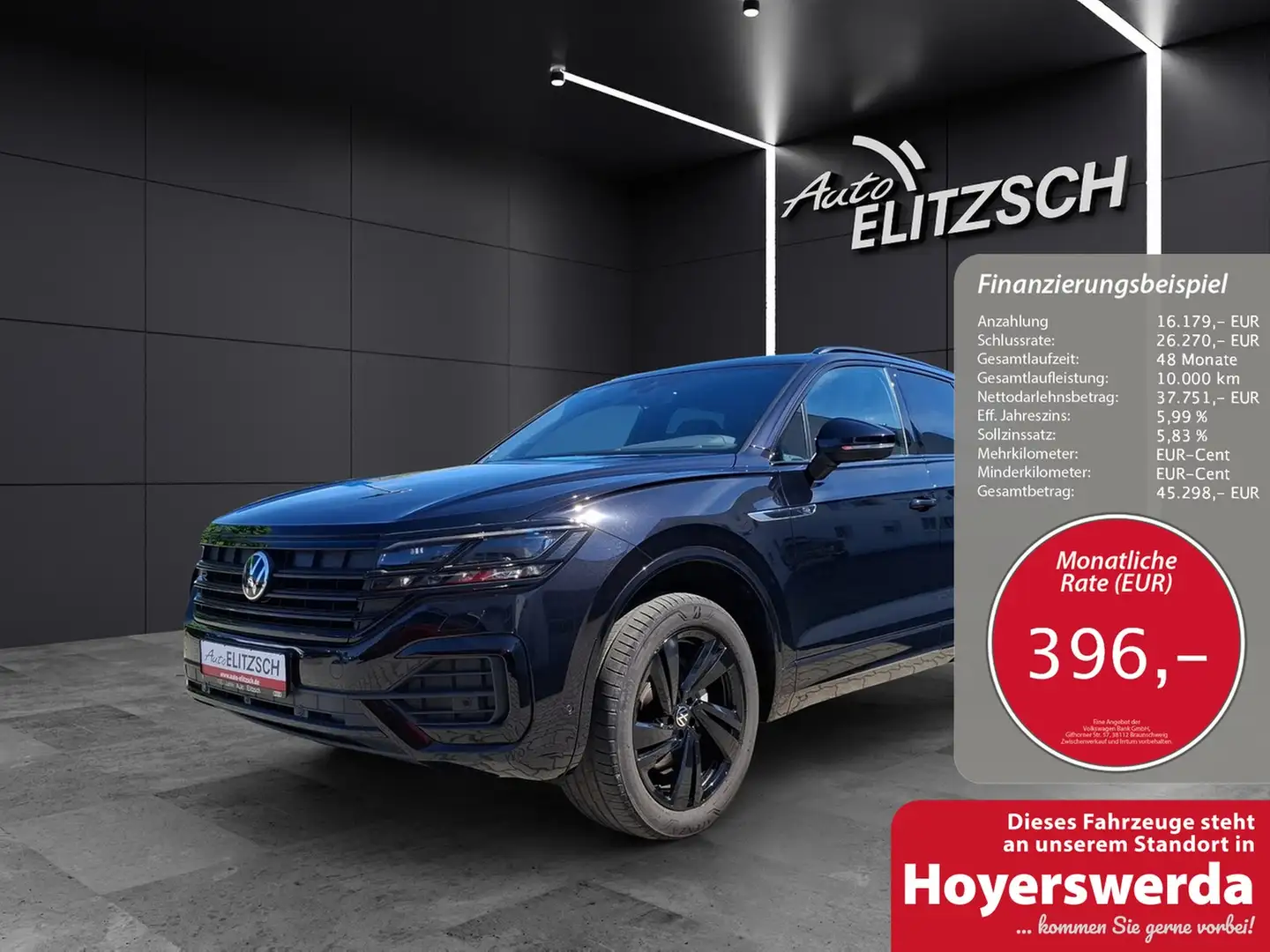 Volkswagen Touareg TDI R-Line 4M Black-Style Matrix AHK AID ACC 36... Schwarz - 1