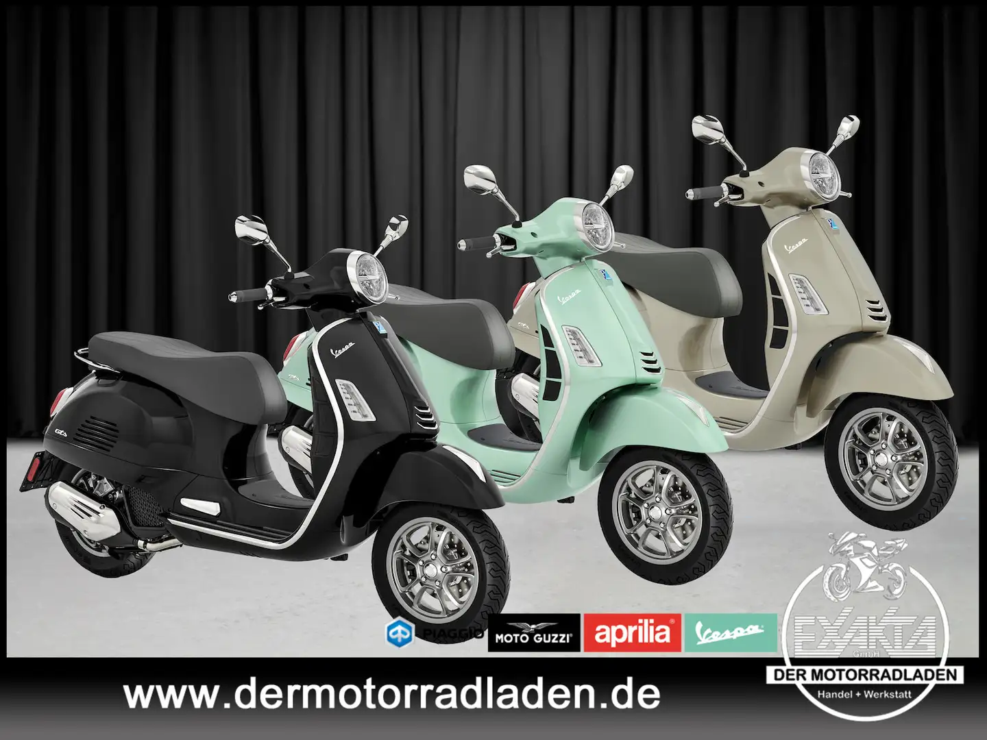 Vespa GTS 125 GTS 125 E5+ 3x Farben ab 2,99% eff. Zins Schwarz - 1
