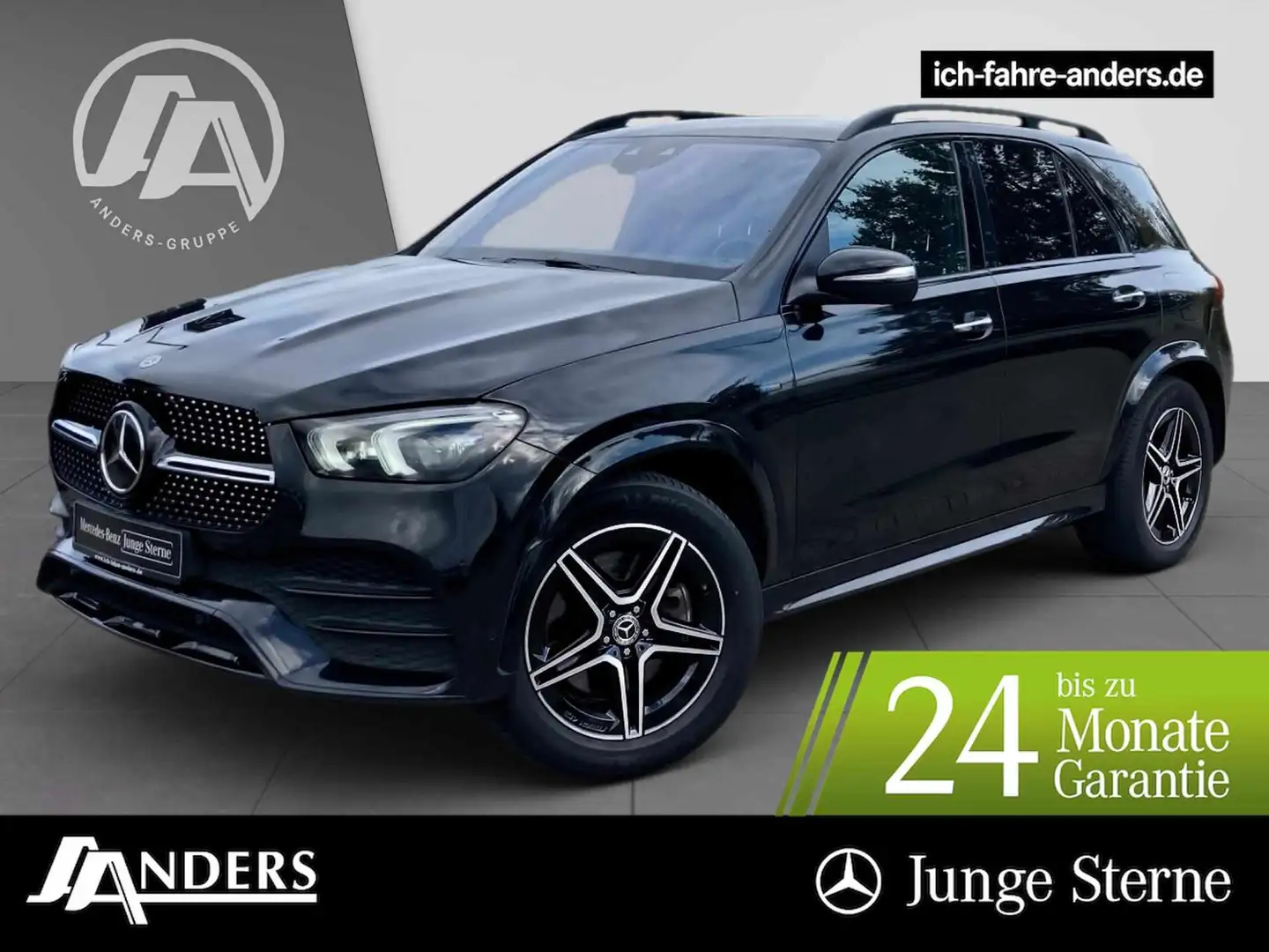 Mercedes-Benz GLE 350 de 4M AMG+Pano+Burm+Distr+AIR+HUD+Key+36 Schwarz - 1