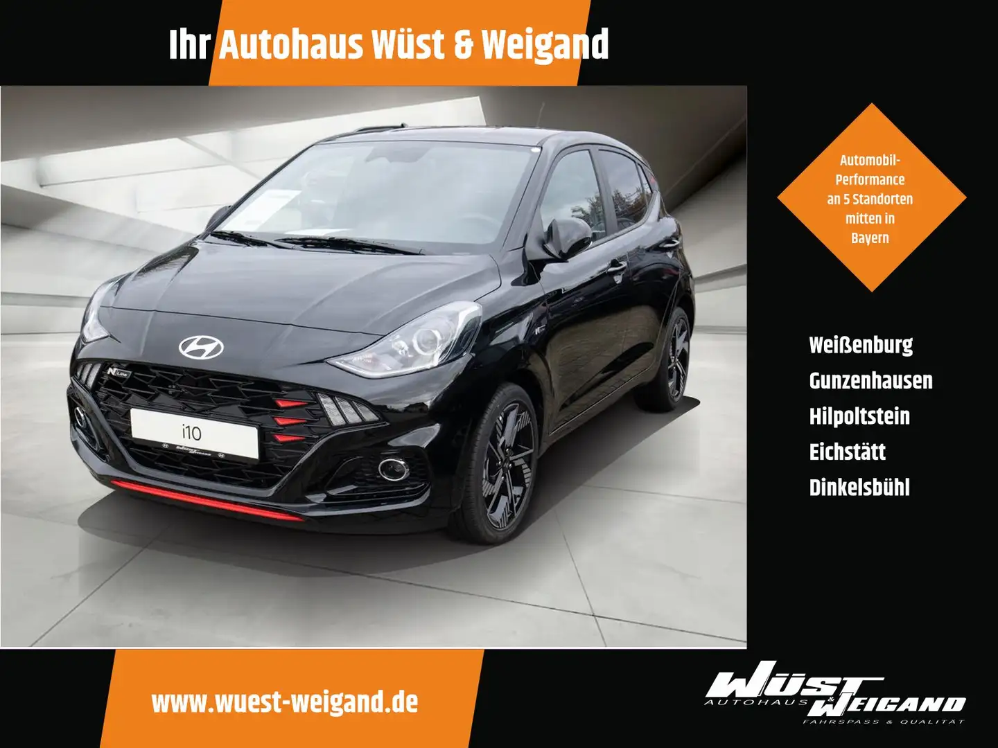 Hyundai i10 1.0 T-GDI N Line Schwarz - 1
