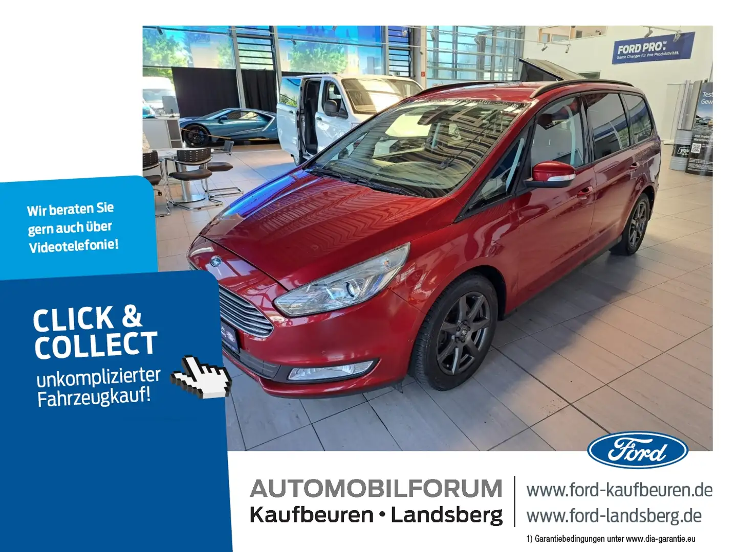 Ford Galaxy 2.0 TDCi Business Navi 7Sitzer KlimaA SHZ Rot - 1