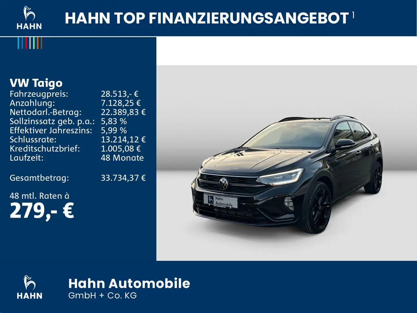 Volkswagen Taigo R-Line 1,0 l TSI OPF 85 kW (116 PS Schwarz - 2