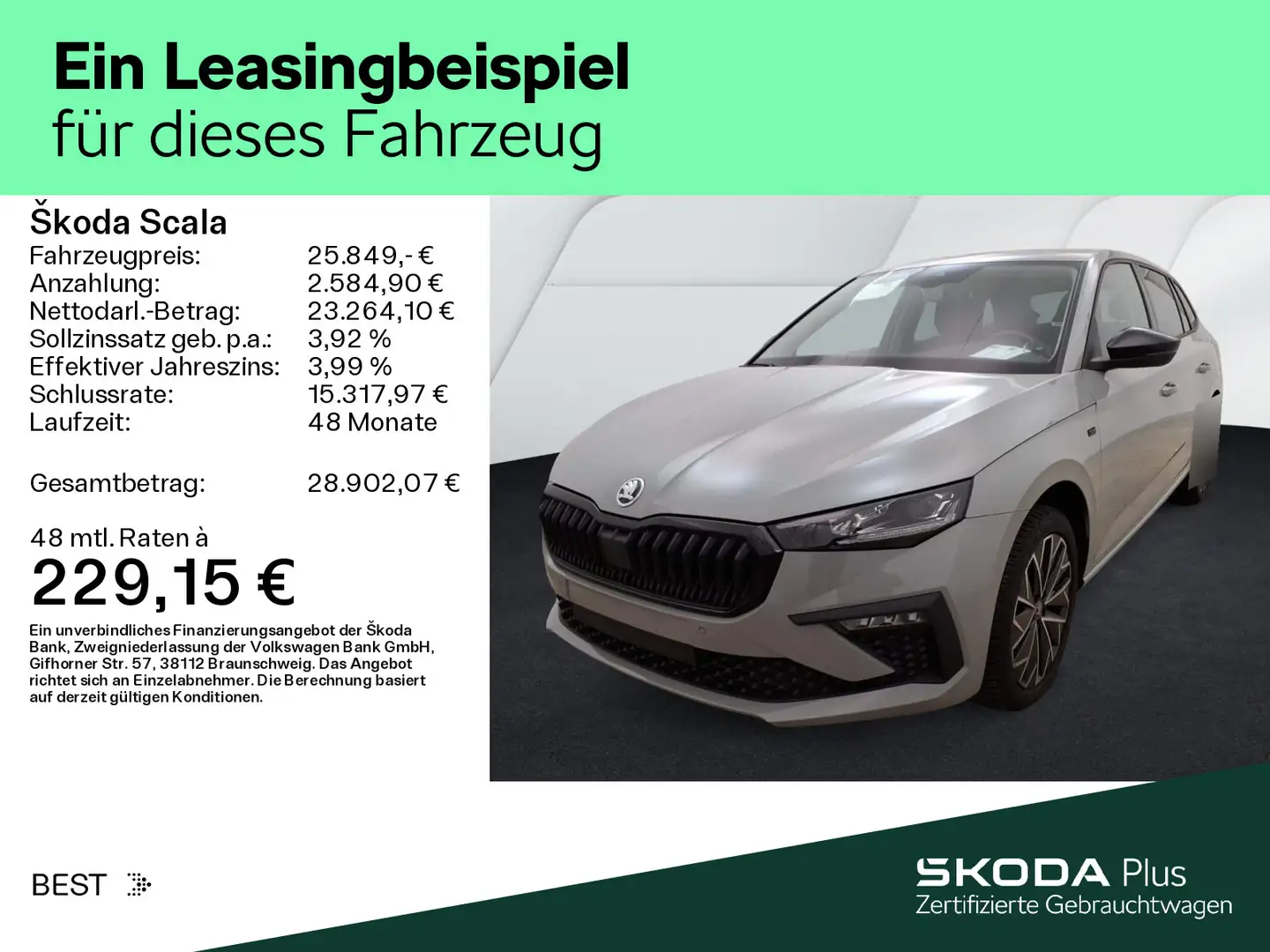 Skoda Scala 1.5 TSI DSG TOUR*AHK*MATRIX*KAMERA*ALLWETT Grau - 2