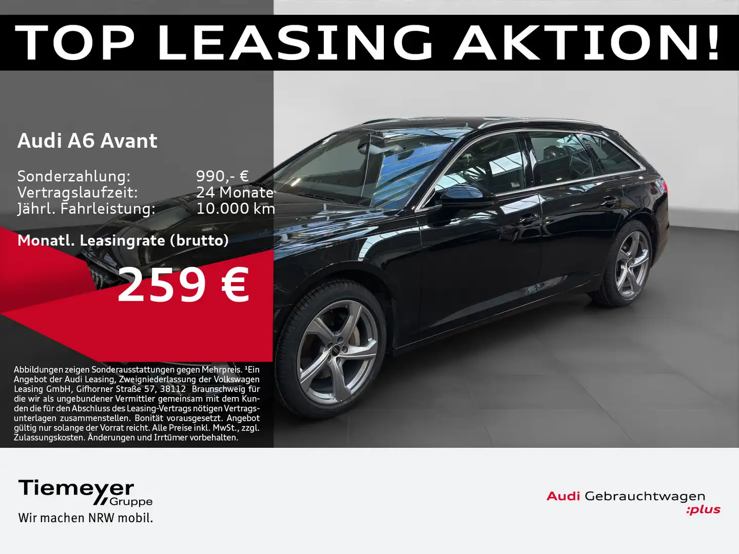Audi A6 45 TFSI ADVANCED LEDER AHK MEMORY KAMER Schwarz - 1