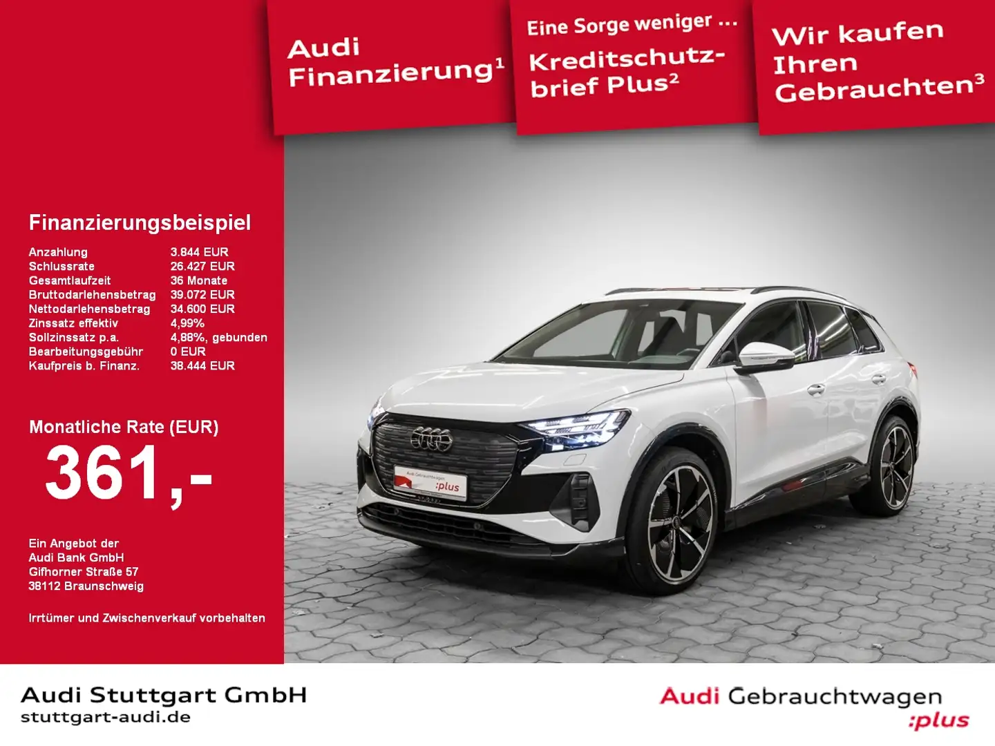 Audi Q4 e-tron Q4 50 e-tron qu advanced AHK ACC Matrix Pano 21' Bianco - 1