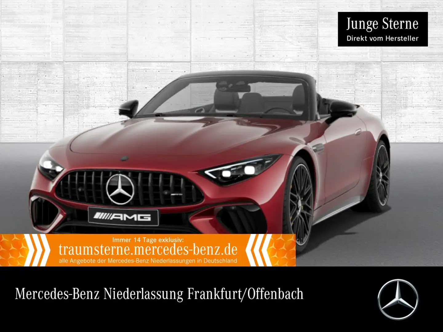 Mercedes-Benz SL 63 AMG Cab. 4M Nachtsicht Burmester Distr+ HUD Rouge - 1